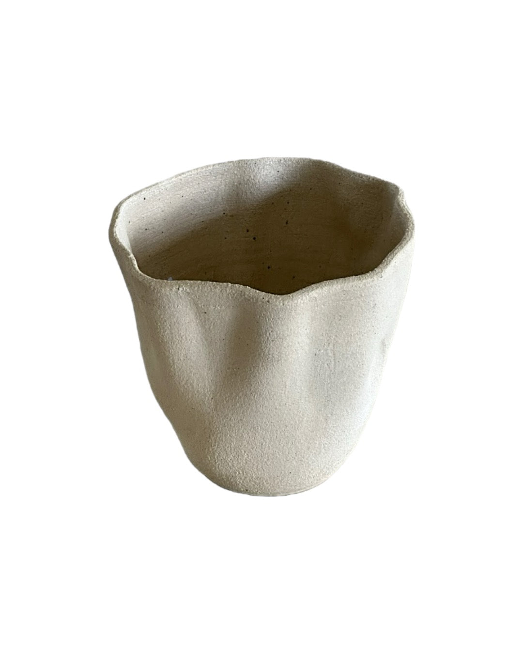 SCALLOPED VASE NATURAL